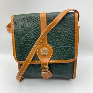 Monique Handbags Leather Green Dark/Brown Crossbody